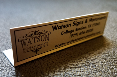 bent monument name plate
