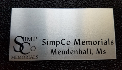 flat monument name plate